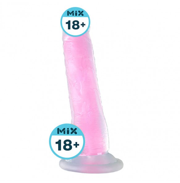 MizzZee - Transparent Pink Luminous Manual Dildo (L:22.5cm - D:4cm)
